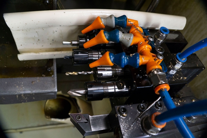 Close-up-Precision Engineering Machine